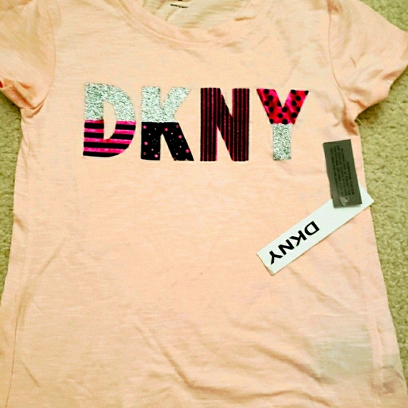 DKNY GIRLS SHIRT(light Peach color) - Picture 1 of 4
